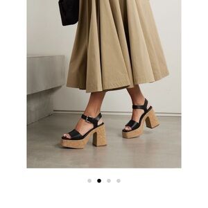 Stella McCartney Black and Tan Platform Sandals